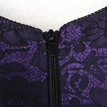 Burlesc overbust corset push-up vesta de sus corset bustiera brocart stil vintage dantelă florale plus dimensiune fetele victorian lenjerie