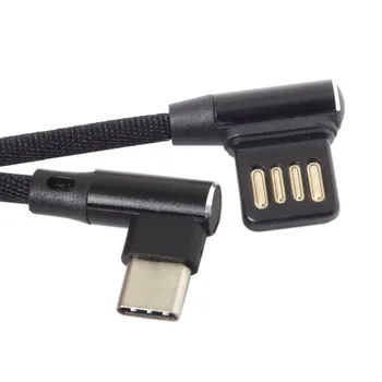 -C USB 3.1 Tip-C la Stânga la Dreapta în Unghi de 90 de Grade, USB 2.0 Cablu de Date cu Maneca pentru Tableta si Telefon 15cm