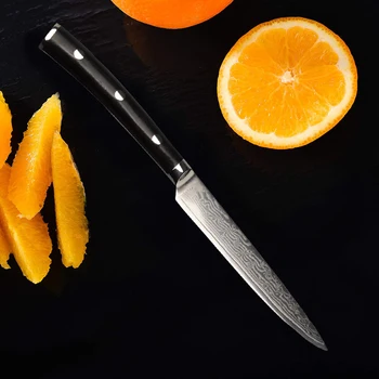 5inch Fruct Decojit Cuțit de Bucătărie Japoneză VG10 Oțel Damasc Chef Peeling Utilitate Cuțite, Instrumente de Gătit cu Mâner de Abanos 24