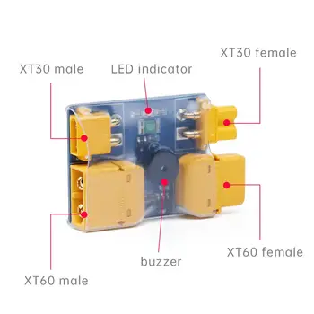 IFlight Anti-scurt-Circuit Protector de Siguranțe XT30 XT60 Masculin Feminin LED Buzzer 2-6S pentru RC FPV Racing Freestyle Drone Test de Asamblare