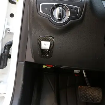 Automobile Fibra de Carbon ABS Cromat Electronic Frână de Mână Capac pentru GLC C-Class W205 X253 E-Class W213-2018 Masina