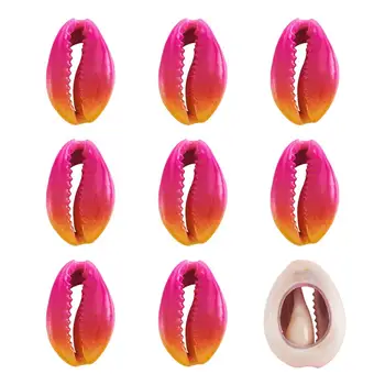200pcs Tipărite Cowrie Shell Margele Nici o Gaură/Neinstruit Colorate Pentru Bijuterii DIY Accesorii Constatare a Face Coliere Bratari