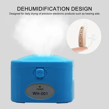 Aparat auditiv Dezumidificator de aer Uscat Cutie de Igienizare cu UV de Protecție Dezumidificator de Auz Asistență Uscător de Drybox Albastru/Verde Culoare