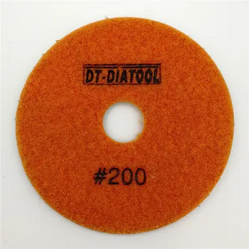 DT-DIATOOL 10buc Granulatie 200# Rășină de Obligațiuni de Diamant de Slefuire Disc Umed cu Diametrul de 4 inch de Înaltă Calitate pentru lustruire Granit Tampoane flexibile