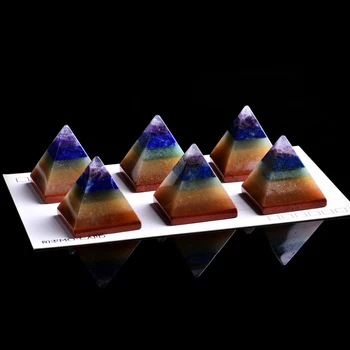 1 BUC Naturale Cristal Colorat Piramida de Cristal, Sculptură Mici Decoratiuni Casa Decoratiuni Nunta si Decoratiuni de Anul Nou Cadouri DIY