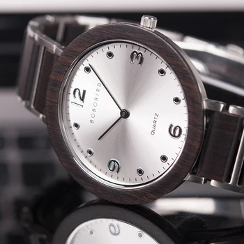 Ultra Subțire 6mm BOBO Iubitor de PASĂRE Ceas de Lux Elegant din Lemn de Cuarț Ceasuri de mana Ceas reloj hombre cu o Cutie-Cadou V-S16