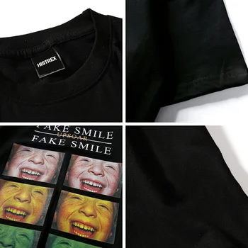 HISTREX Amuzant Zâmbet Fals Homme de Îmbrăcăminte pentru Bărbați Tricou Top T-Shirt-uri Hip-Hop Topuri Tricouri Casual cu Maneci Scurte din Bumbac ZL7KE#