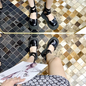 Japoneze întuneric gotic lolita pantofi drăguț Plat Pantofi Platforma kawaii pantofi vintage Mary Jane cap rotund pantofi loli cosplay pentru că