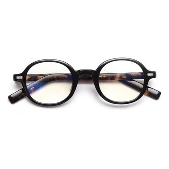 Peekaboo stil coreean ochelari ovale pentru bărbați tr90 cadru retro rotund transparent ochelari de vedere pentru femei optice leopard obiectiv clar