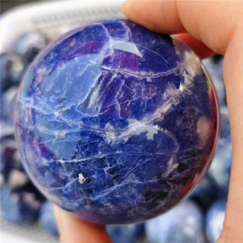Naturale Sodalit Cristal De Cuarț Piatră Mingea Dumortierite Piatra Sferă Albastră-Venele Reiki, Meditatie Energia Vindecatoare Decor