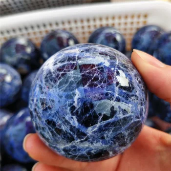 Naturale Sodalit Cristal De Cuarț Piatră Mingea Dumortierite Piatra Sferă Albastră-Venele Reiki, Meditatie Energia Vindecatoare Decor
