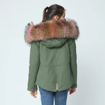 OFTBUY 2020 nou mare raton naturale reale haine de blană pentru femei jacheta de iarna pentru femei haina de iarna pentru femei hanorac Gros captuseala ucraina