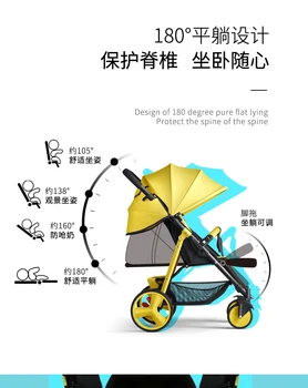 Rapid de transport maritim !Brand ușor umbrela carucior cu copil tava cărucior de Ridicat peisaj copil cărucior pliant transporta în avion