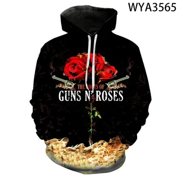 2020New Guns N Roses Hanorace Imprimate 3D Noi Bărbați Femei Copii Moda Jachete cu Glugă Boy Fata de Copii Pulover de Streetwear Topuri