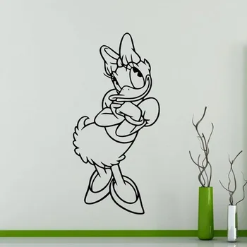 Daisy Duck Autocolant De Perete De Desene Animate Drăguț Vinil Decal Acasă Copii Fată Cameră Decor Interior Impermeabil Creative Murală S515