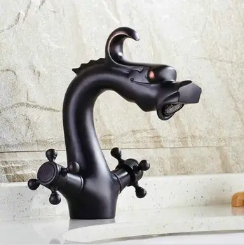 Dragon stil Nou de Lux de Cupru caldă și rece robinete de chiuvetă robinet de aur chiuveta robinet monocomanda 5668