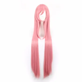 Krul Tepes 100CM largo y recto peluca Owari no Seraph de la final de pelo sintético Peluca de Anime Cosplay pelucas de cola de