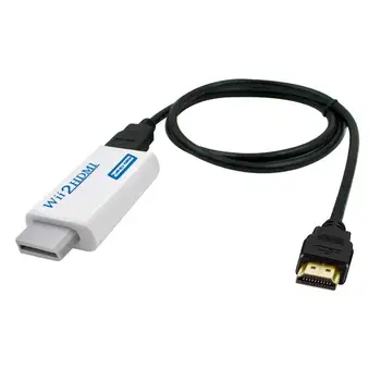 Pentru Wii la HDMI Convertor cu 5ft Cablu HDMI de Mare Viteză Wii2HDMI Adaptor de Ieșire Video și Audio cu Jack de 3,5 mm Audio, Suport pentru Toate