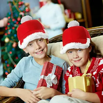 Xmas Copii Adulți Cadouri De Anul Nou De Pluș Drăguț Moș Crăciun De Vacanță Rochie Fancy Pălărie