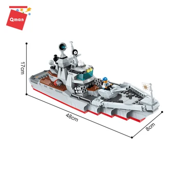 Qman Oraș Militar Seria bloc creator sniper nava Mare Luptă de Război jucării Marin lansator de rachete cărămizi pentru copii