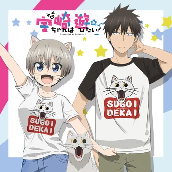 Anime Uzaki-chan wa Asobitai! Uzaki-chan Vrea să Stea Uzaki hana cosplay t-shirt costum Unisex din bumbac T-shirt tee topuri