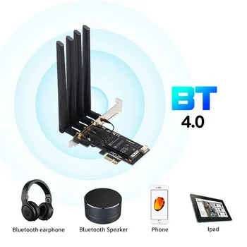Dual band BCM94360CD 1750Mbps placa WiFi 802.11 ac Bluetooth4.0 PCIE Wireless Adapter pentru Hackintosh MacOS Airdrop Handoff FV-T919