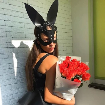 Piele Blinder Masca De Ochi Cristina Bunny Fata Ham Legat La Ochi Erotic Sclav Reținere Fetish Dominare Sexuala Jucarii Sexuale Sex Femei Accesorii