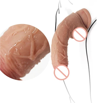 Pielea nou Sentiment Realist Penis Super Mari Dildo cu ventuza Jucarii Sexuale pentru Femei Produse pentru Sex de sex Feminin Masturbari Penis