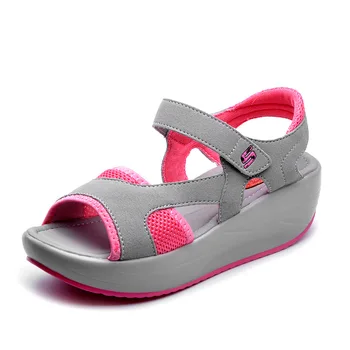 YAERNI Femei Sandale Casual ochiurilor de Plasă Respirabil Pantofi Femei Doamnelor Pene Sandale 2018 Moda Vara Platforma Sandalias Dimensiunea 40