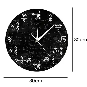 Ecuație matematică Perfecție Matematica Ceas de Perete Ceas de 9s Formule Moderne Agățat de Perete Ceas de Matematică Clasa de Arta de Perete Decor