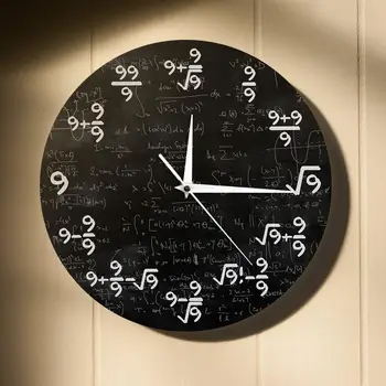 Ecuație matematică Perfecție Matematica Ceas de Perete Ceas de 9s Formule Moderne Agățat de Perete Ceas de Matematică Clasa de Arta de Perete Decor