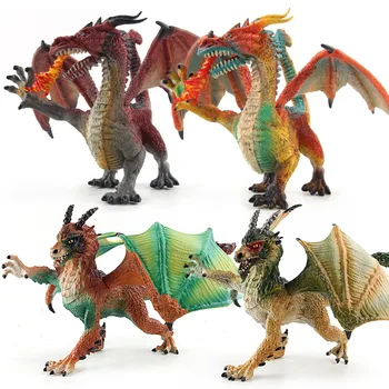 Western plus Dragon cu Trei capete de Dragon Modelul Dinozaur Jucărie cel Mai bun de Crăciun Cadou de ziua de nastere pentru Copii jucarii Copii Figura Colective Jucarii