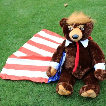 60cm Donald Trump Urs de Pluș Cu NOI flag-tematice pătură Jucarii Cool TV statele UNITE ale americii Președintele Trump Ursuleț de Pluș Copii Prieteni Cadouri