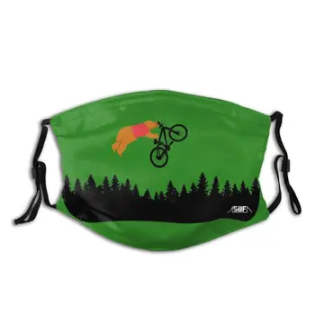 Winny L'Ounours Print Amuzant Reutilizabile Pm2.5 Filtru Masca De Fata Velo Freeride Urs Bicicleta De Dh Sport Mtb Mountain Bike Srf Sâmbătă