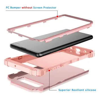 Rezistent La Șocuri Caz De Telefon Pentru Samsung Galaxy S8 S9 S10Plus Grele Robust De Absorbție A Șocurilor/Rezistent La Impact Ridicat Hibrid 3 Straturi