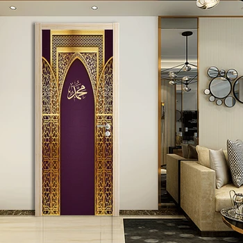 Personalitate Arabe Simulare tocului Papier Peint Murale 3D Home Decor Camera de zi Ușa de Perete Autocolante Coaja & Tapet Autocolant