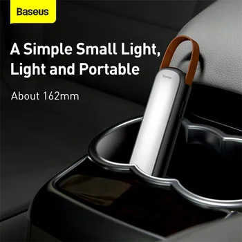Baseus Solare Auto Lumina de Urgență Reîncărcabilă LED Auto Interior Lumina de Citit Portabil Lumina de Noapte Magnetice Auto Lampă de Semnalizare