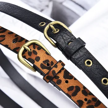 Noua Moda Femei Leopard Centura de Culoare Solidă Pu Piele Curea Cataramă de Pin Curele pentru Femei Blugi Slim Betelie Accesorii Fete