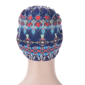 Gogoasa Turban Capace pentru Femei Islamice Bumbac imprimat Văl Pălărie de sex Feminin Bentita Turbane Musulman Capac de sex feminin headwraps Chimioterapie Pălărie