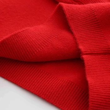 2020 Toamna Iarna 2 3 4 6 8 10 12 Ani de Crăciun pentru Copii Haine pentru Copii O-Neck Maneca Lunga Rosu Pulover Tricotate pentru Copii Pentru Fete