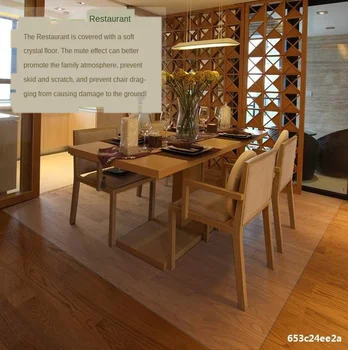 Proteja masa de cafea din lemn, podea, scaun rotativ plastic podea mat PVC mat impermeabil transparent covor dormitor, hol