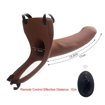 Control de la distanță Gol Curea Pe Vibrator Vibrator Realist femeia patrunde barbatul Cablajului Penisului Extender Faloimitator Mai mult pentru Oameni Noi
