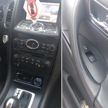 Auto-Styling 5D Fibra de Carbon Auto Interior Consola centrala Culoare Schimbare de Turnare Decalcomanii Autocolant Pentru Infiniti QX50 EX25 EX35 2008-16