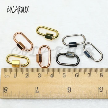 10buc Oval incuietoare bolt incuietoare bijuterii forma de Ou accesorii se amestecă culorile pandantive pentru a face bijuterii Slim incuietoare pentru colier 50237
