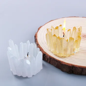 Mucegai silicon DIY Cristal Cilindric Sfeșnic Lumânare Titularului de Bijuterii Cutie de Depozitare Rășină Mucegai Pentru a Face Bijuterii