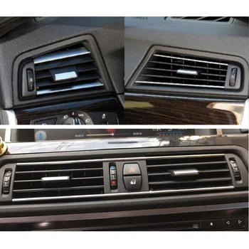 LHD Rand Vânt Centru-Stânga Dreapta de Aer Condiționat Grill Priza de Panou Cu Chrome Placa Pentru BMW Seria 5 F10 F18