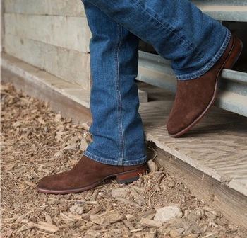 Simplu piele de căprioară mediu cizme bărbați și femei Cizme Martin Platforma de Calitate Chelsea Cizme Toamna Iarna cizme de cowboy Pantofi Mărimea 38-48