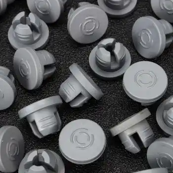 Dopuri din cauciuc 100BUC Auto-Vindecare Injecție Porturi de Inoculare Pentru 20mm Deschiderea Flacoane Sticle Borcane de Etanșare Organizator Gri