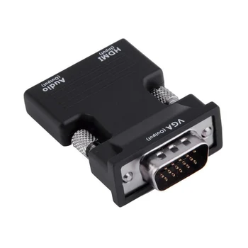 Trumsoon HDMI la VGA HDMI2VGA cu Cablu Audio 1080P Adapter pentru Proiector PC, PS4 DVD HDTV Monitor de Laptop