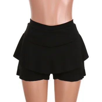 Sexy Înaltă Waisted Fusta Mini 2020 Primavara-Vara Casual, Fuste De Femei De Moda Masiv Stratificat Ciufulit Pantaloni Scurți, Fuste Faldas Cortas #4